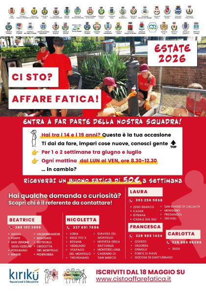 ESTATE 2026 – CI STO? AFFARE FATICA!​